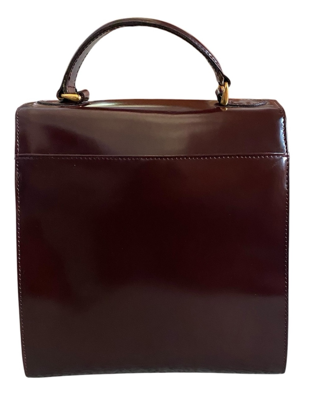 Etienne Aigner vintage top handle burgundy leather satchel - Picture 2 of 9
